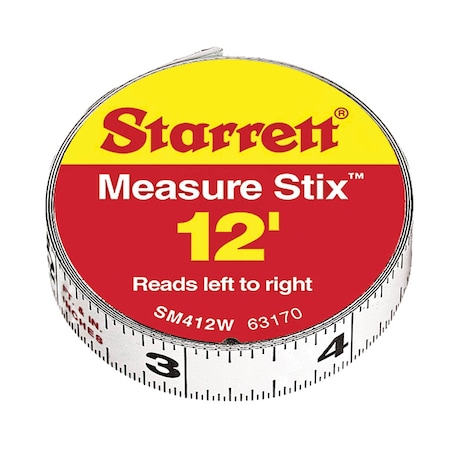Starrett Measure Stix 1/2" x 12Ft SM412W